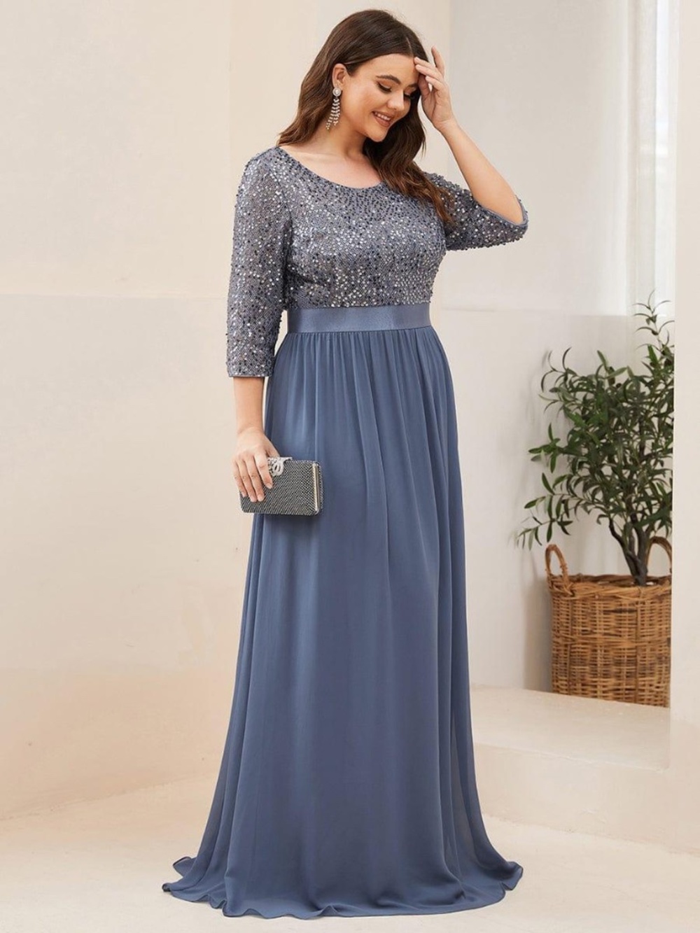 Ever Pretty Evening Gown - Size 18 - Dusty Blue
